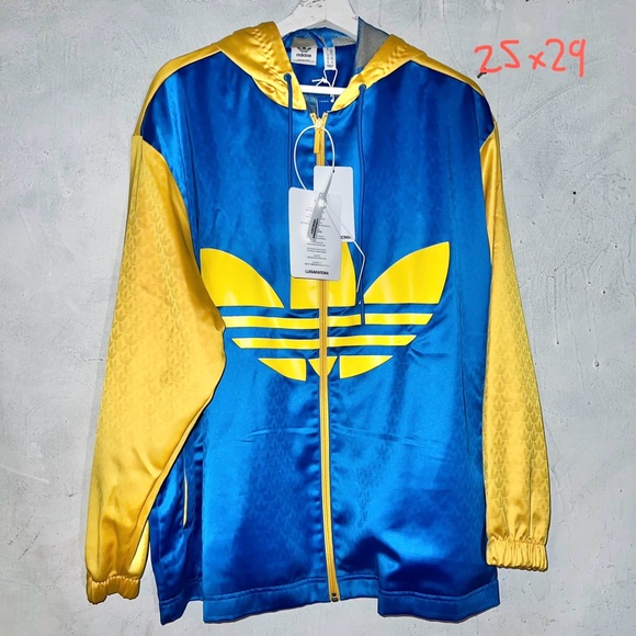 25x29 Adidas IB2052 LUIS AVIA ROMA Zip Up Jacket Size Small oversized